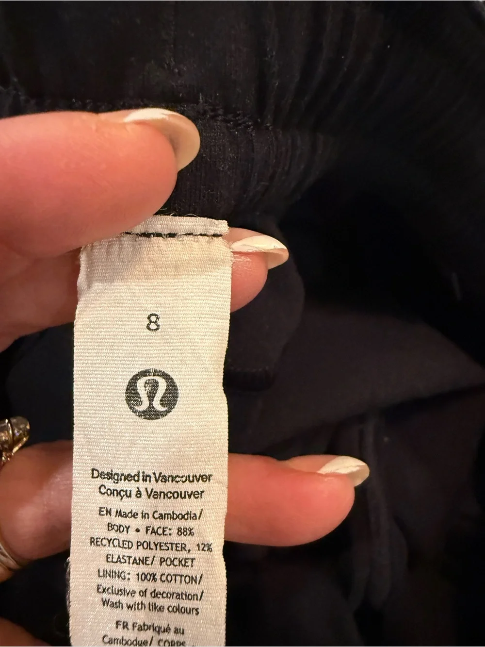 lululemon athletica Black Cargo Jogger Pants